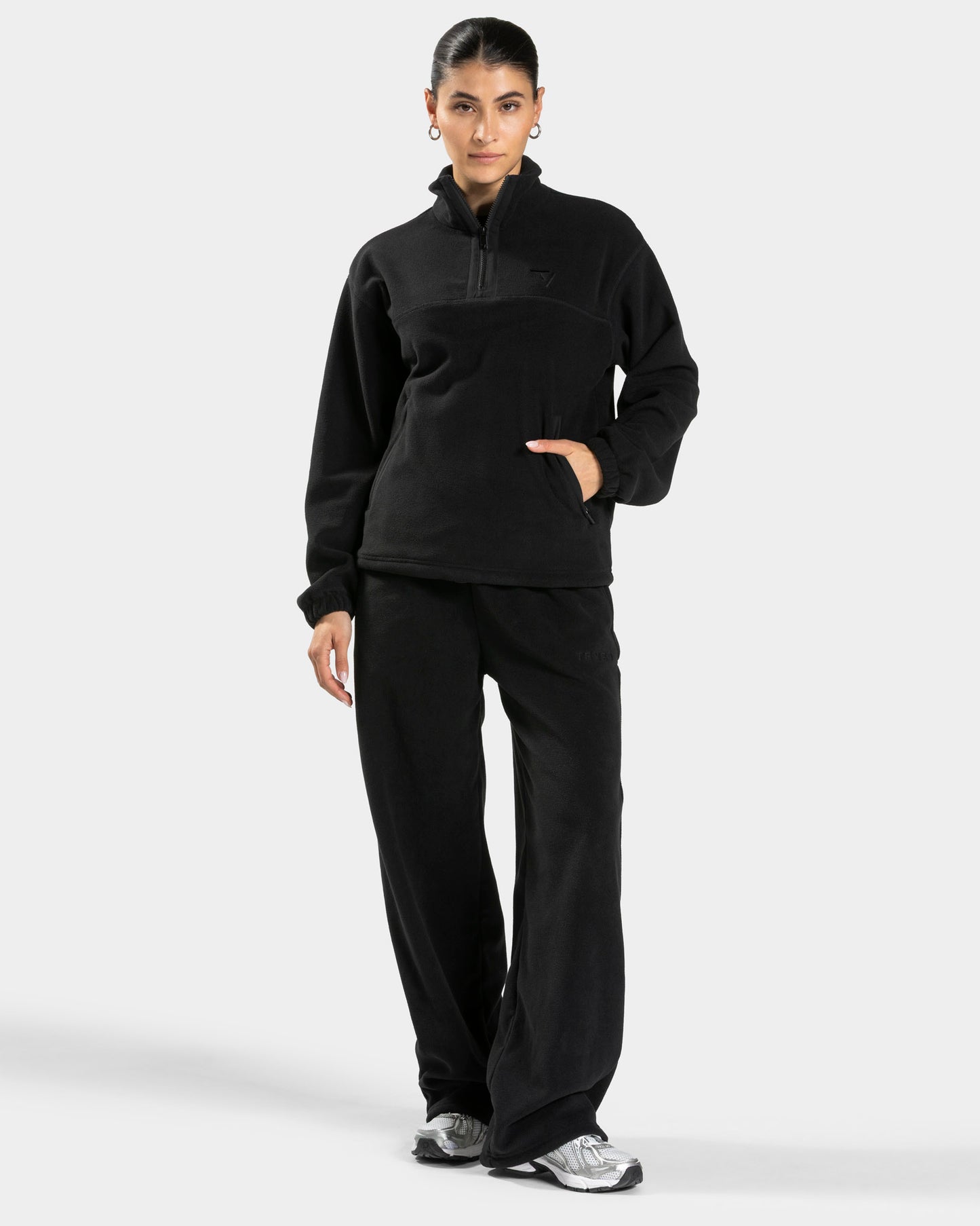 Felpa in pile Fleece Half Zip “Nero”