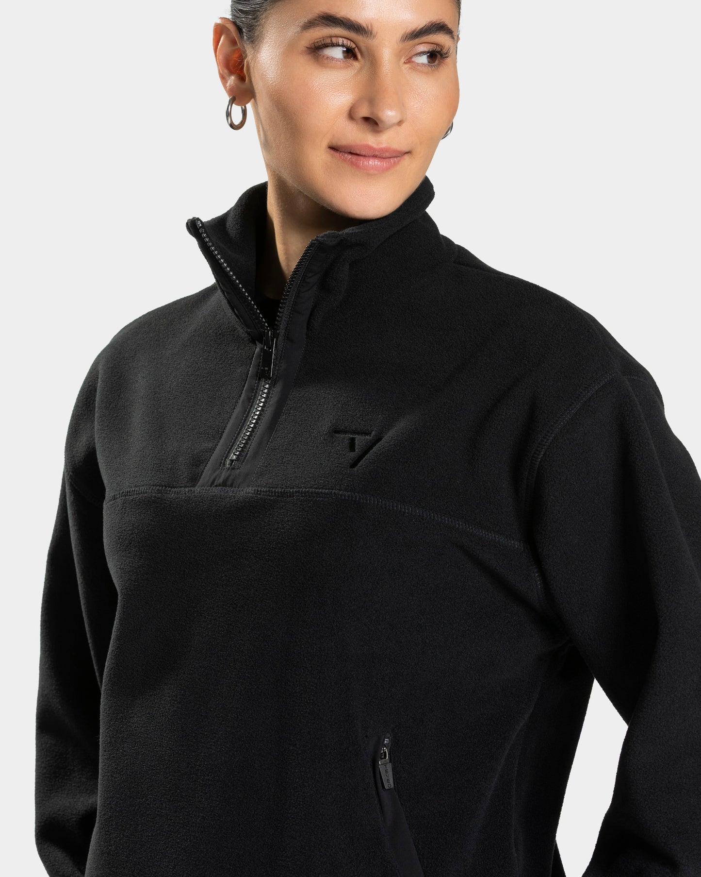Felpa in pile Fleece Half Zip “Nero”