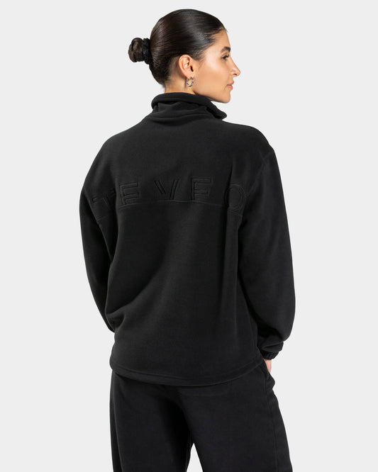Felpa in pile Fleece Half Zip “Nero”