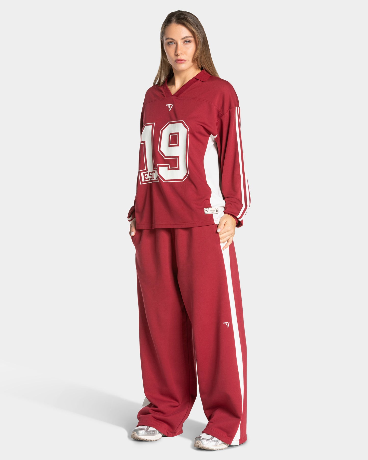 Football Polo Longsleeve ‘Cranberry’