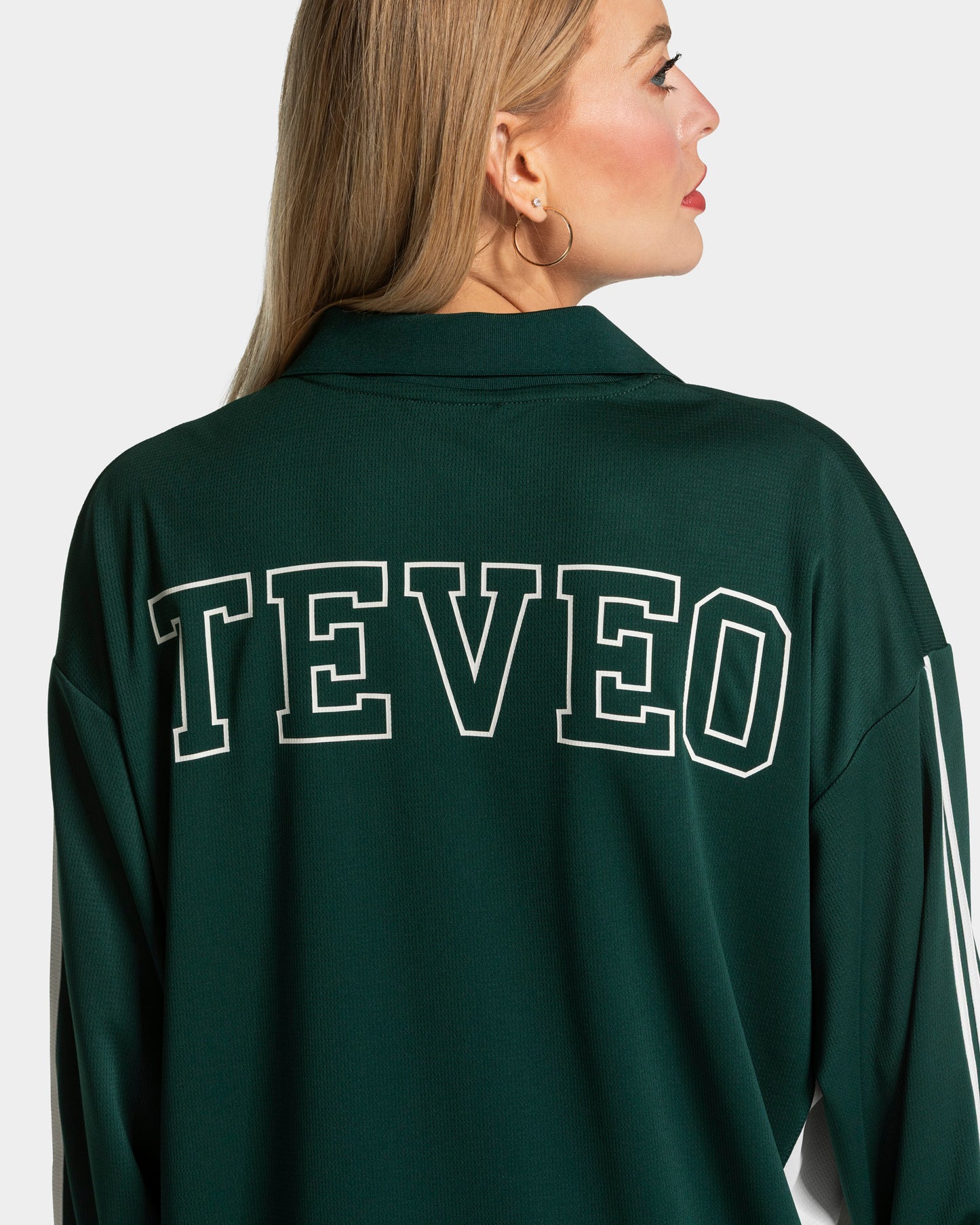 Polo à manches longues Football « Vert foncé »