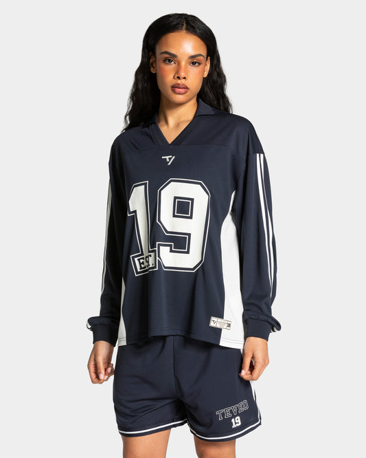 Football Polo Longsleeve ‘Midnight’