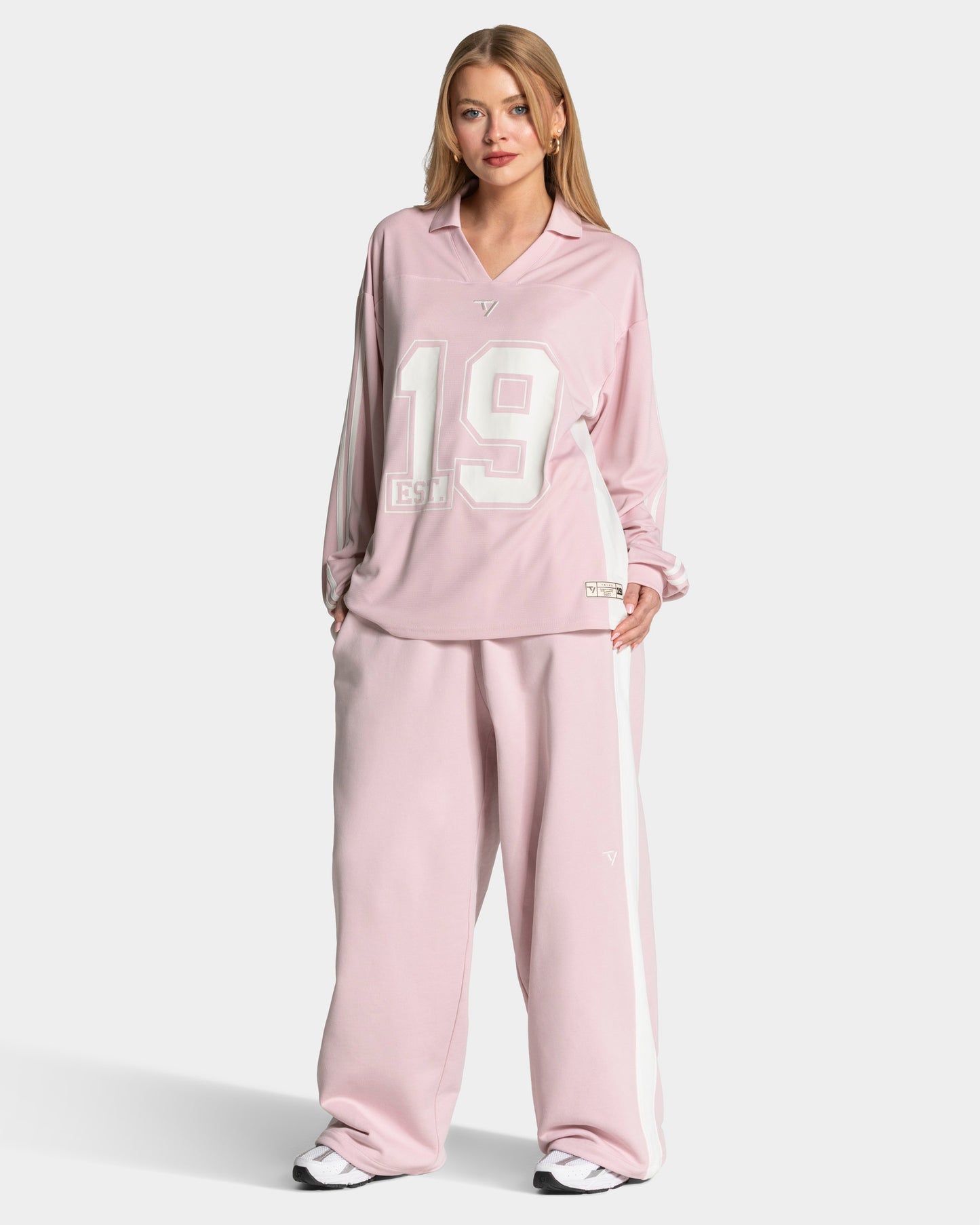 Football Polo Longsleeve ‘Light Pink’