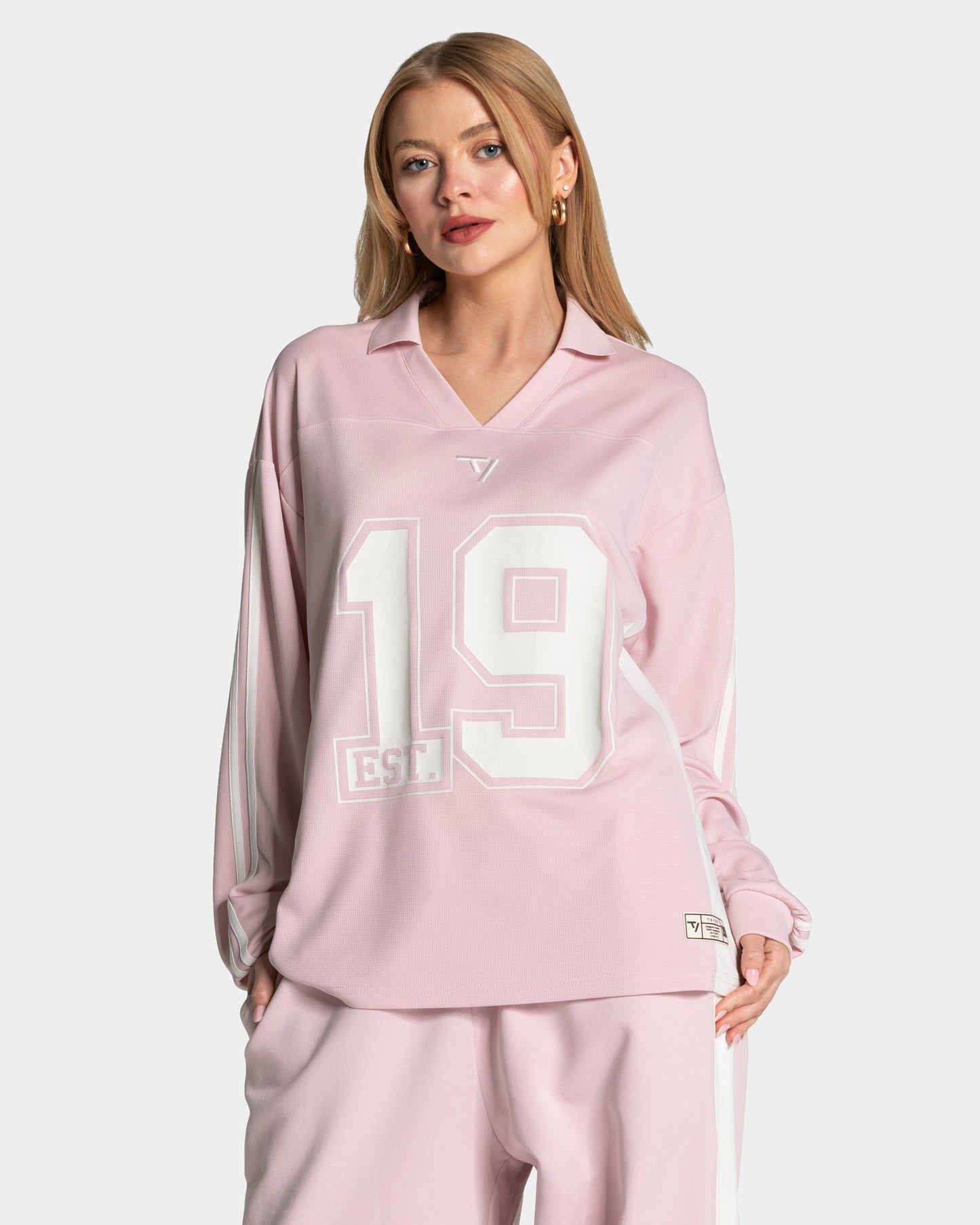 Football Polo Longsleeve ‘Light Pink’