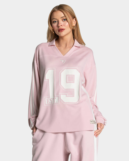 Football Polo Longsleeve ‘Light Pink’