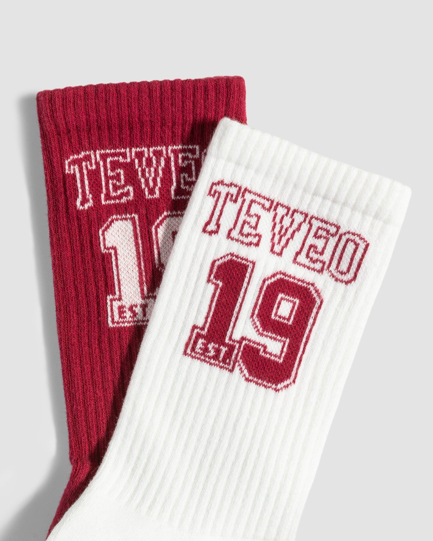 Football Socks (2-Pack) ‘Cranberry/Off-White’