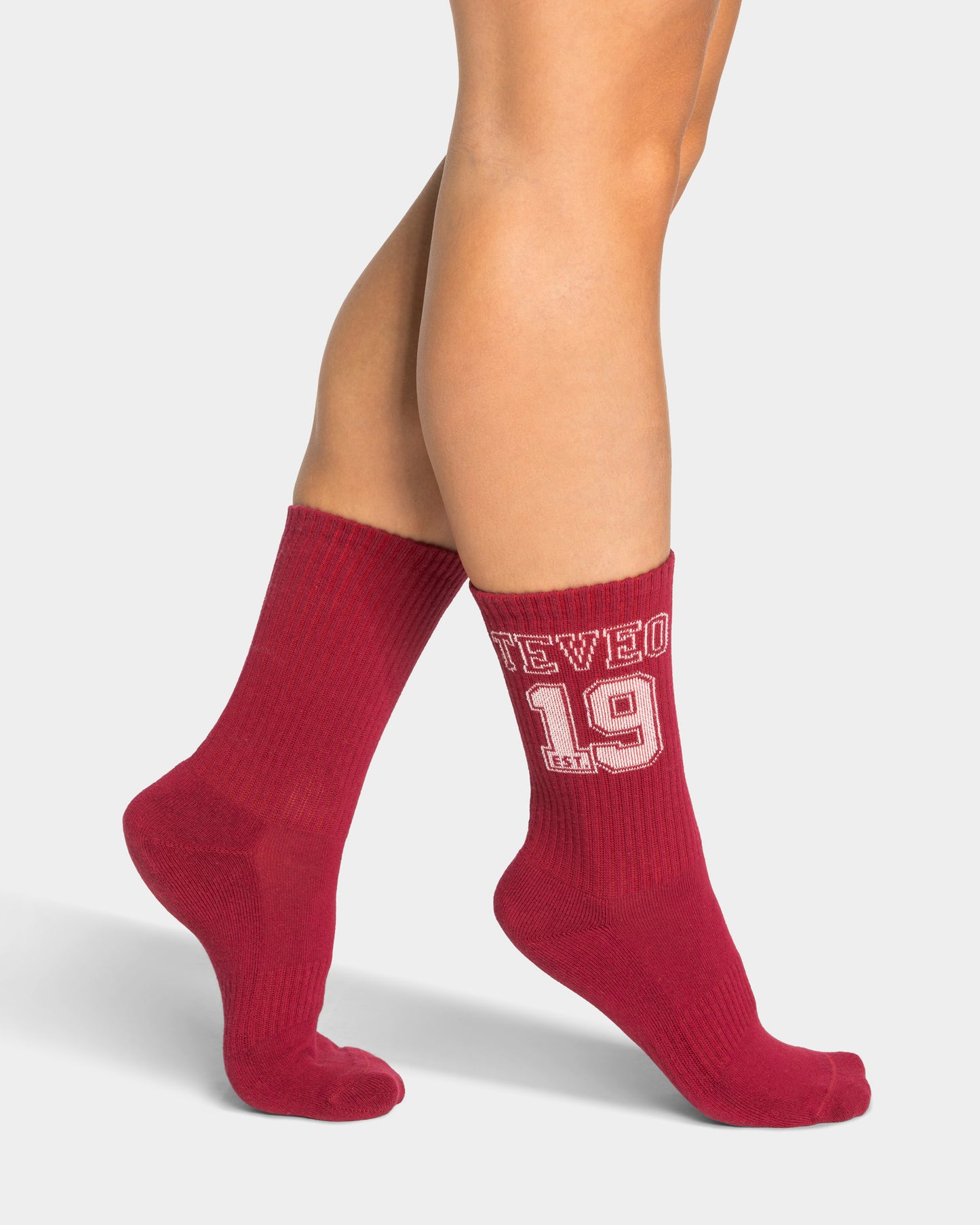 Football Socks (2-Pack) ‘Cranberry/Off-White’