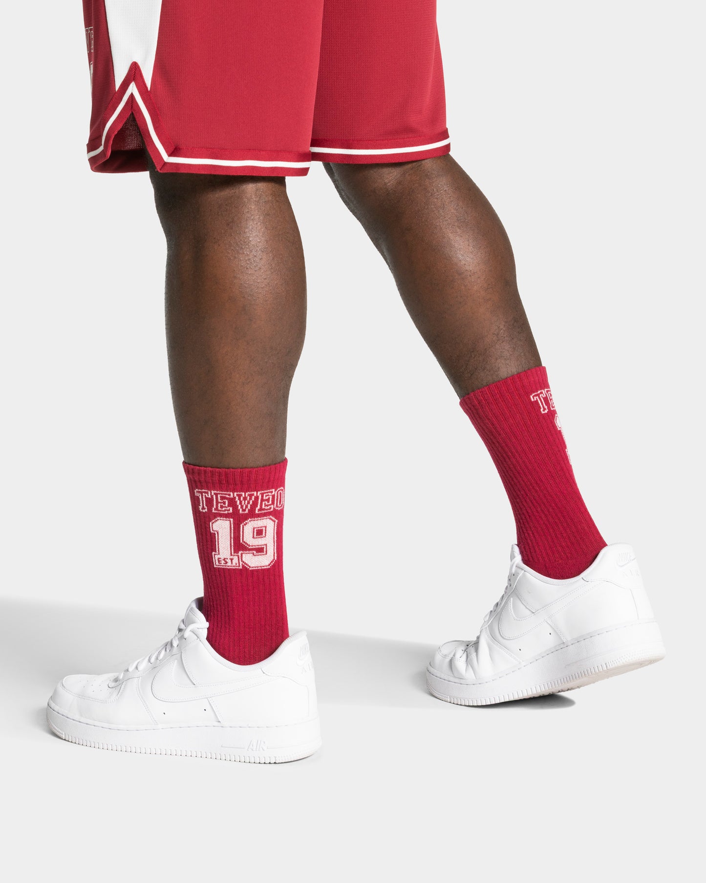 Football Socks (2-Pack) ‘Cranberry/Off-White’