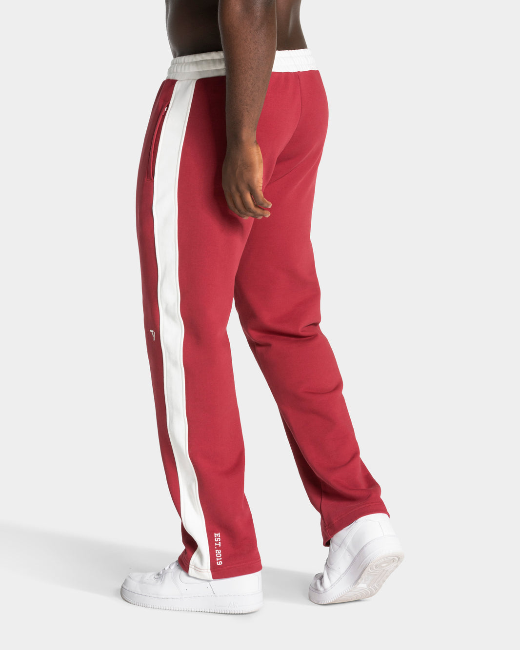 Football Straight Leg Joggers ‘Cranberry’