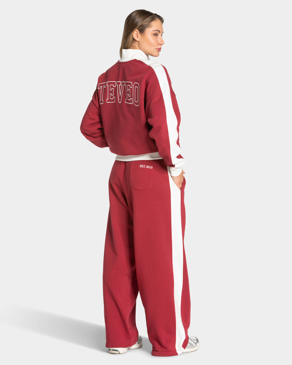 Football Zip Jacket ‘Cranberry’