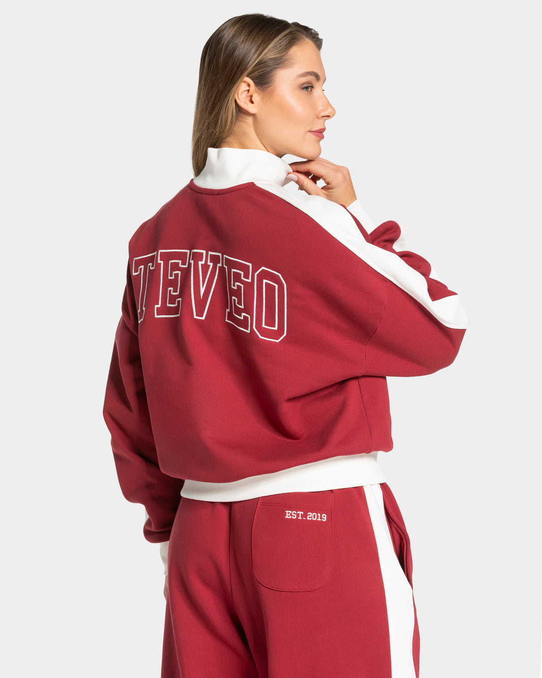 Football Zip Jacket ‘Cranberry’
