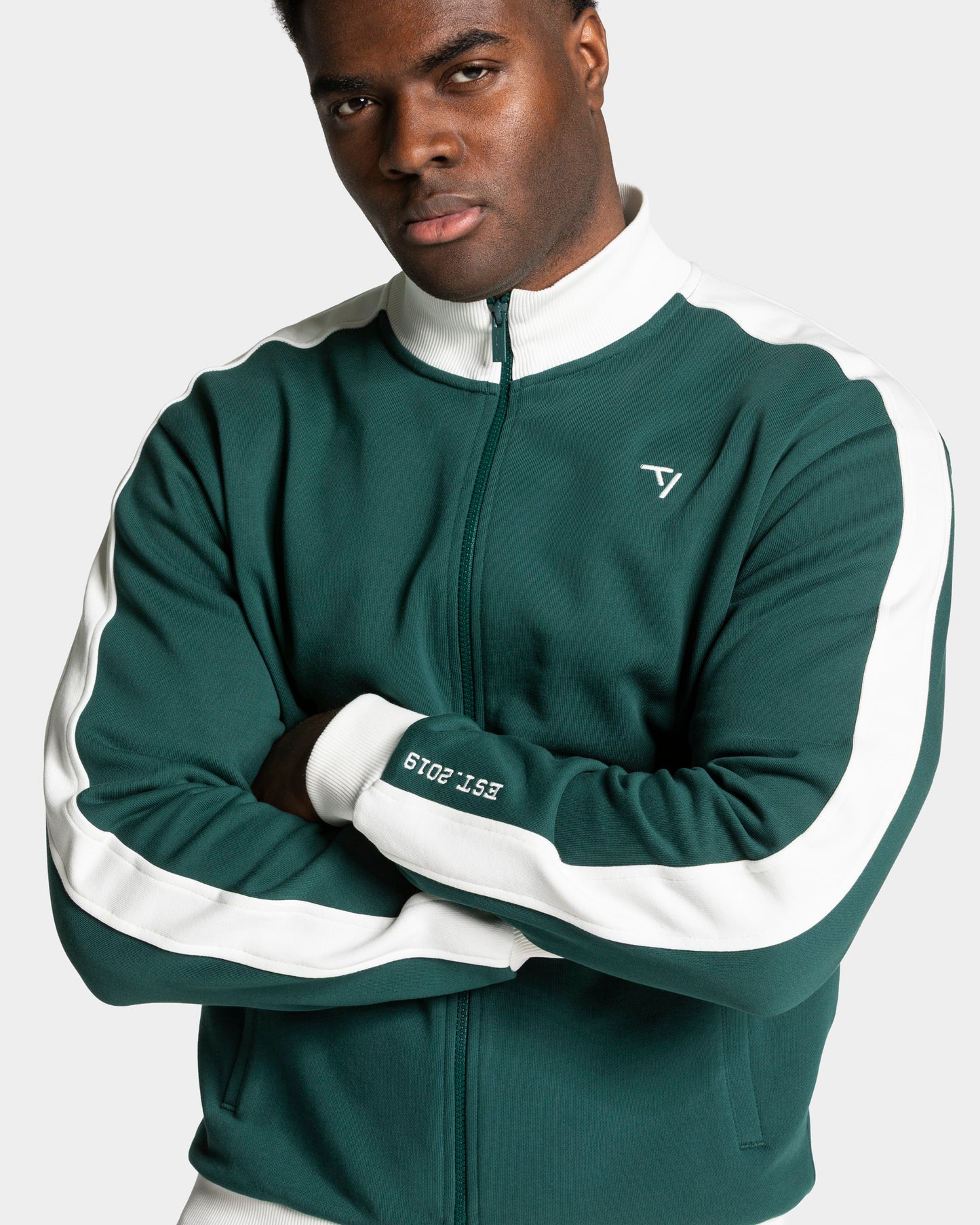 Giacca Football con zip “Verde scuro”