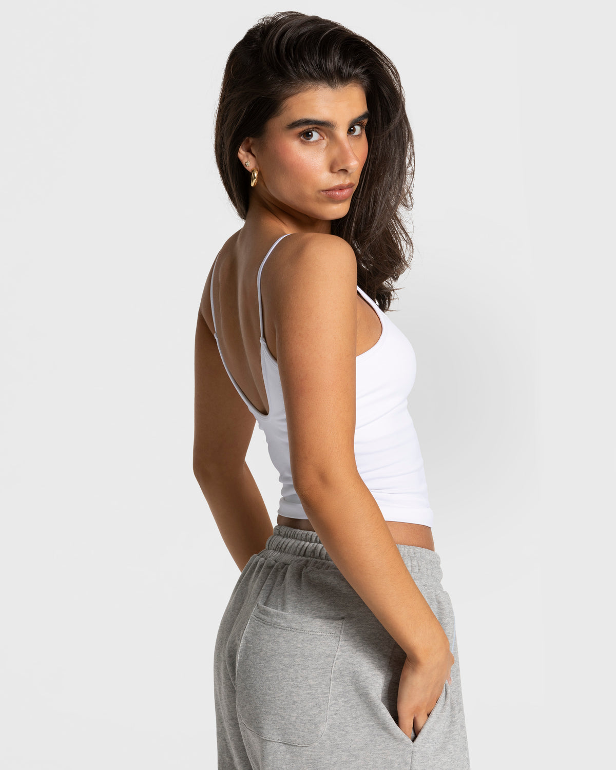 Contrastline Cami Top ‘White’