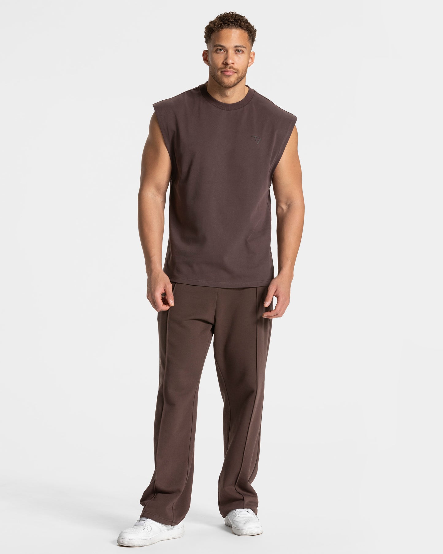 Contrastline Oversized Tank ‘Espresso’