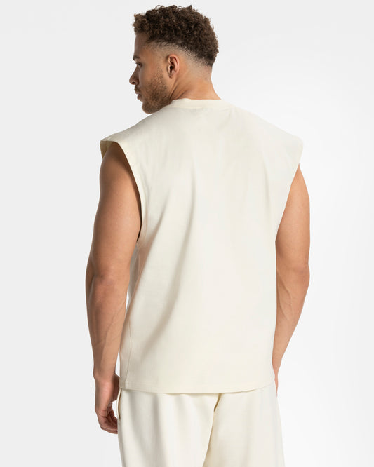 Contrastline Oversized Tank ‘Off White’