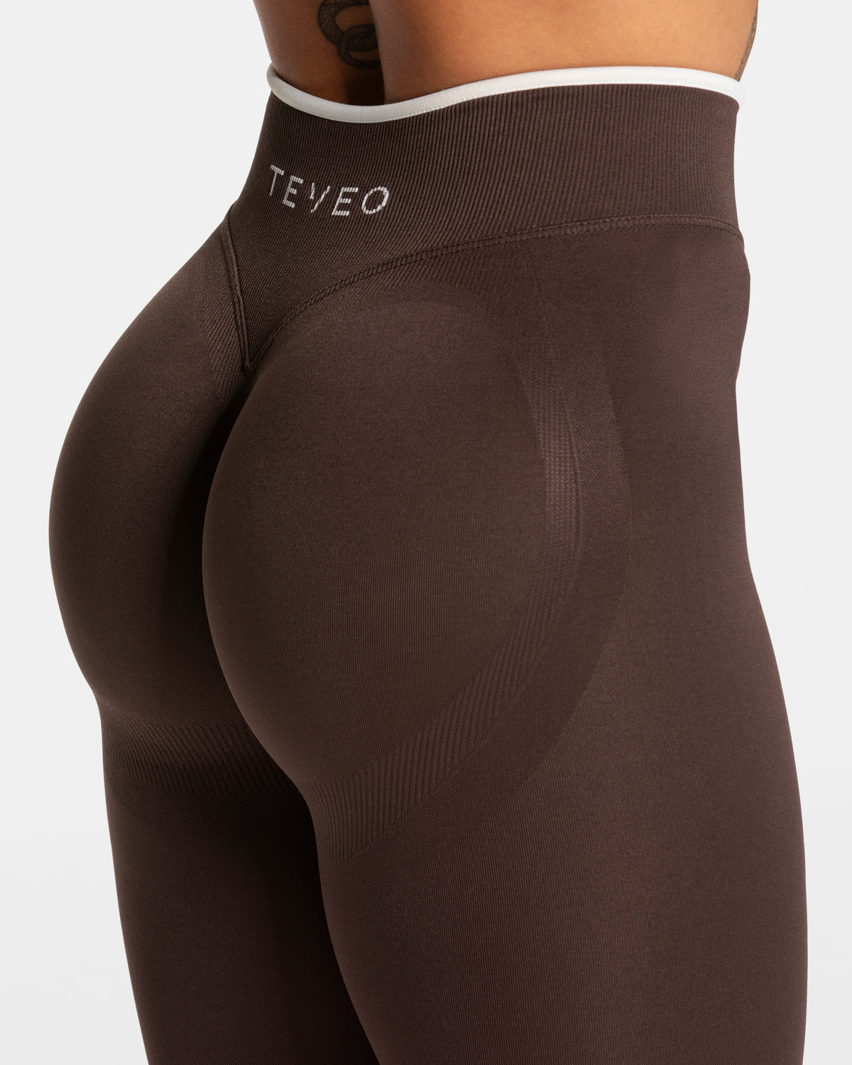 Contrastline Sculpt Scrunch Leggings ‘Espresso’