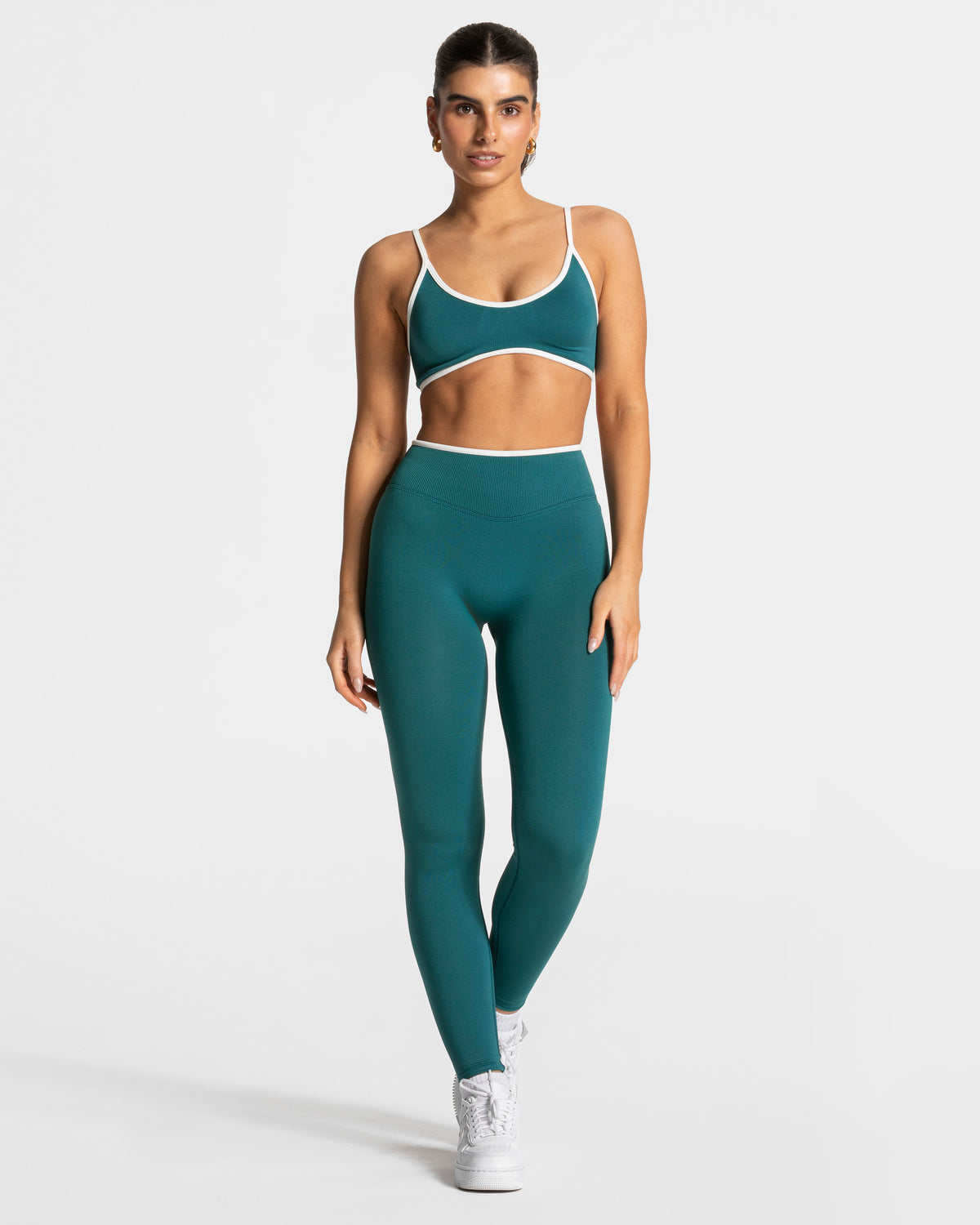 Leggings Sculpt Scrunch Contrastline "Petrolio"