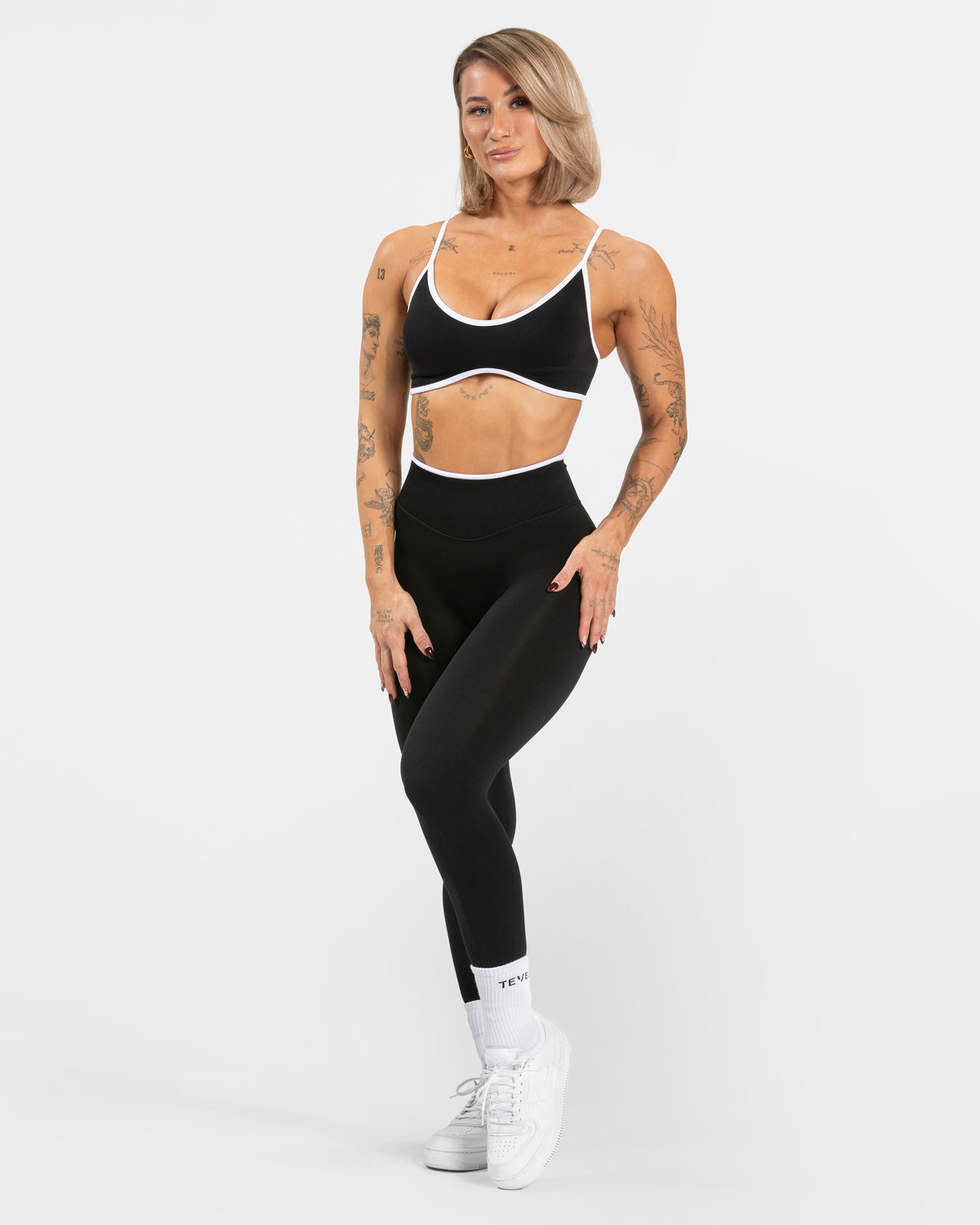 Contrastline Sculpt Scrunch Leggings ‘Black’