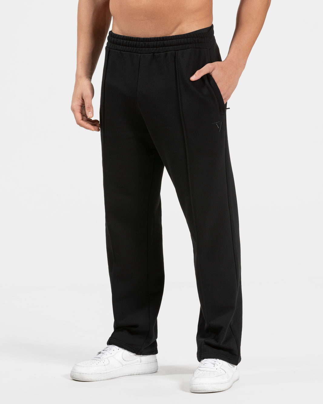 Contrastline Straight Leg Joggers ‘Black’