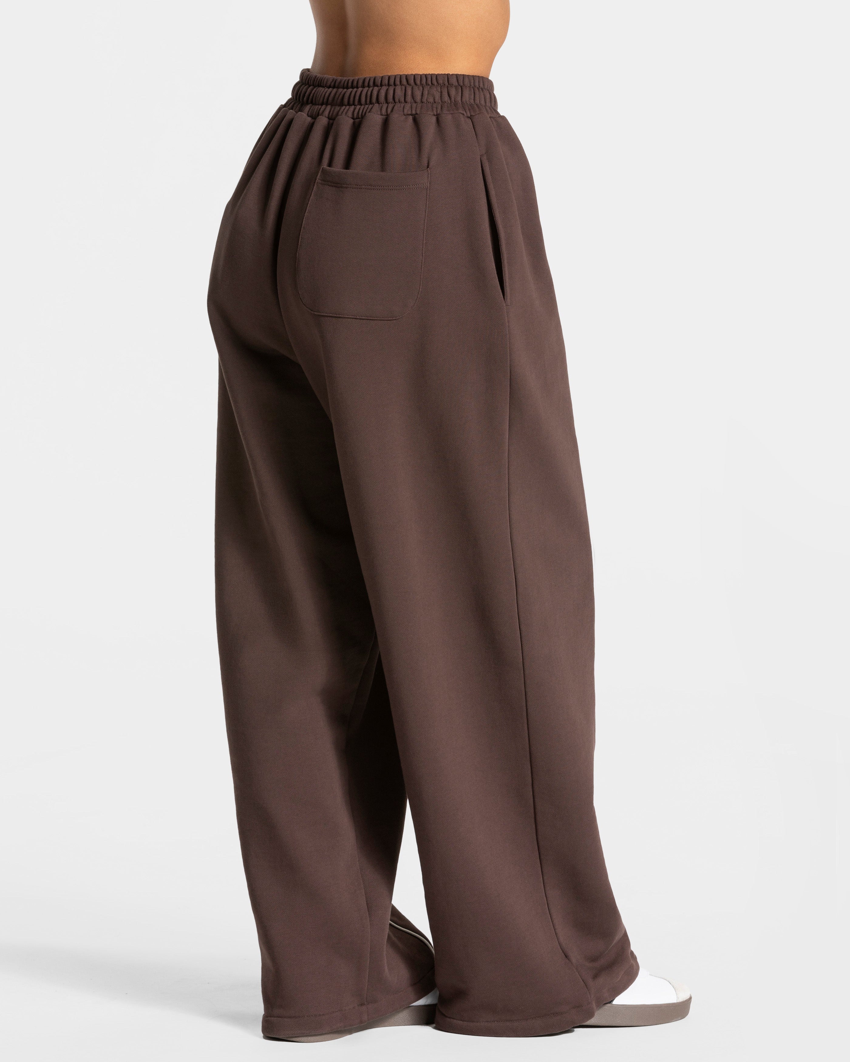 Contrastline Wide Leg Joggers 'Espresso'