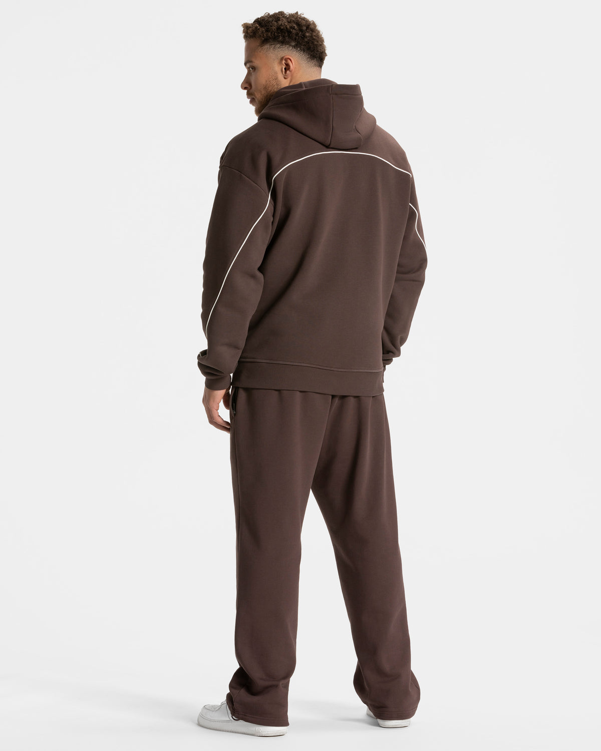 Contrastline Zip Jacke ‘Espresso’