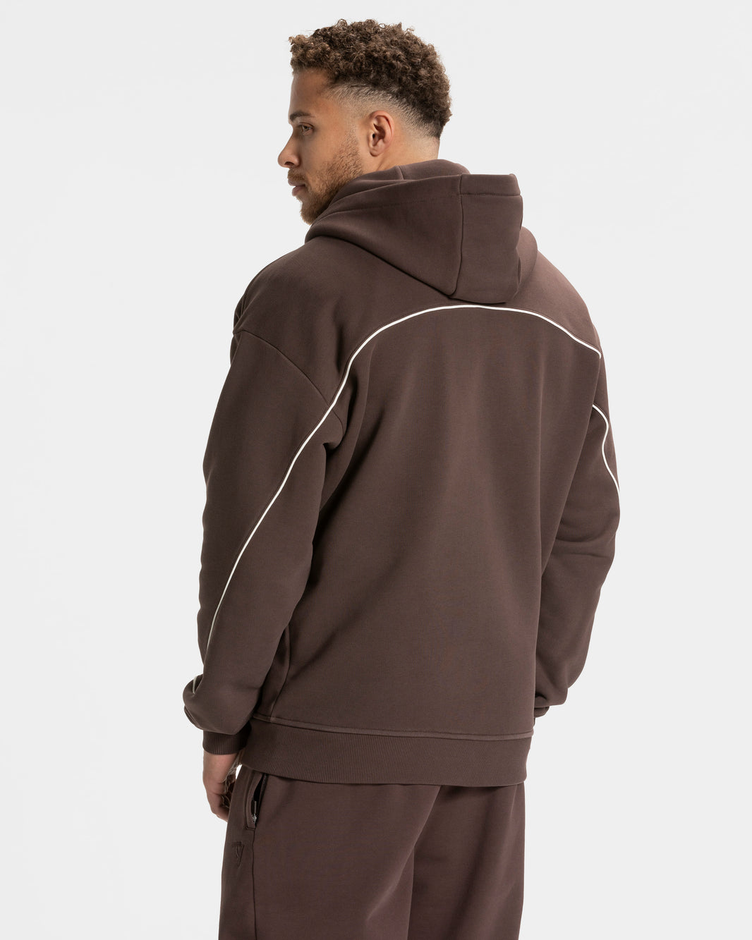 Contrastline Zip Jacke ‘Espresso’