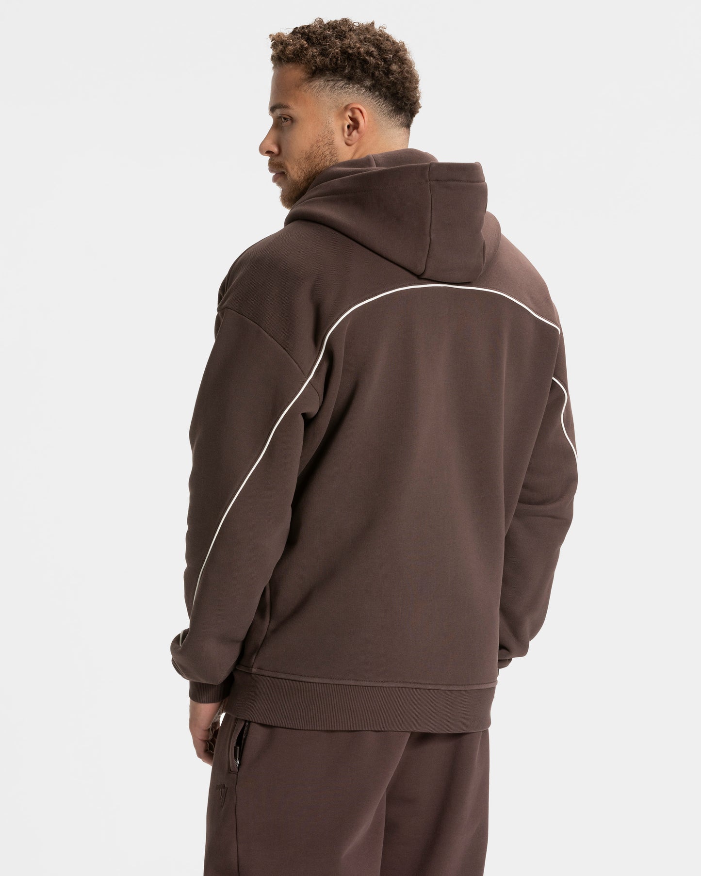 Contrastline Zip Jacke ‘Espresso’