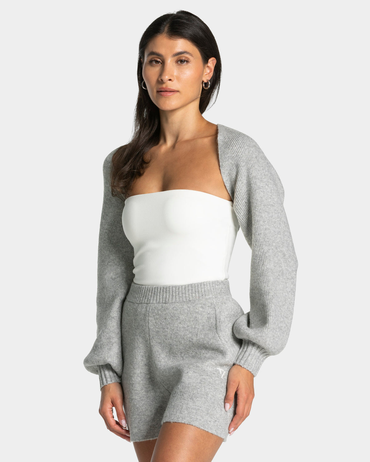 Knit Bolero ‘Grey Marl’