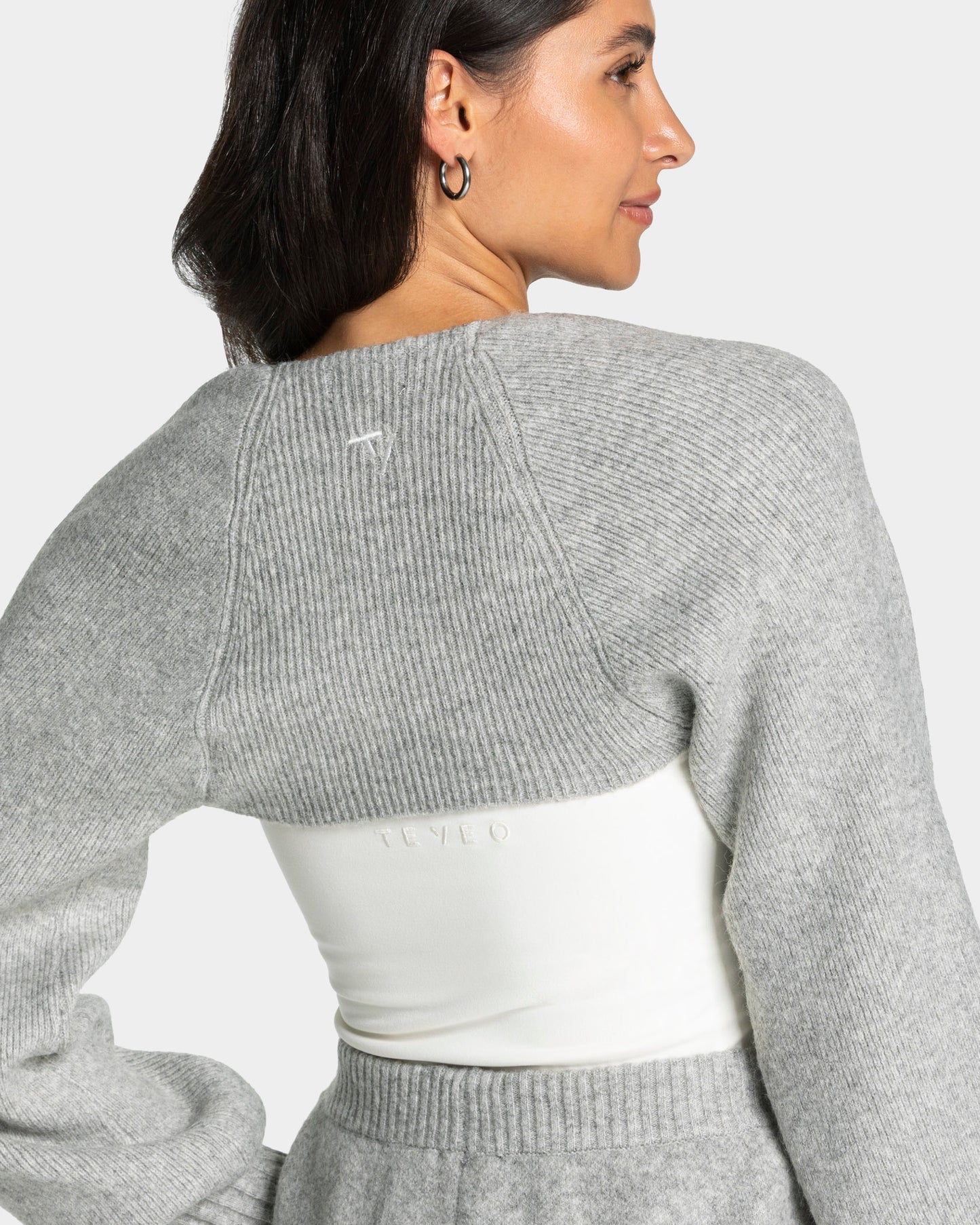 Knit Bolero "Grau Meliert"