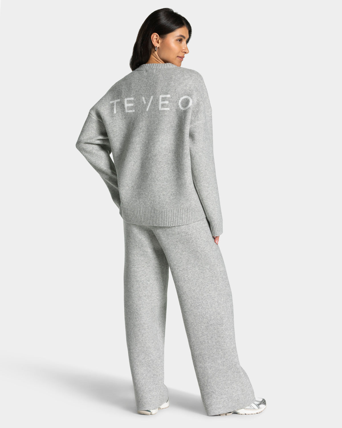 Knit Straight Leg Pants ‘Grey Marl’