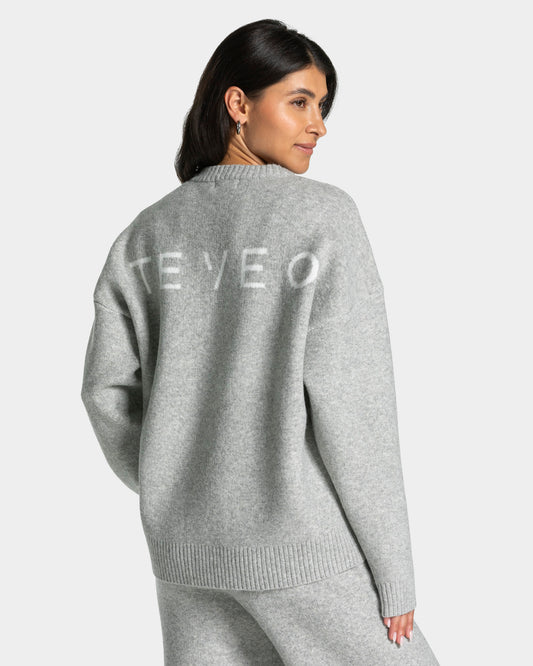 Knit Sweater "Grau Meliert"