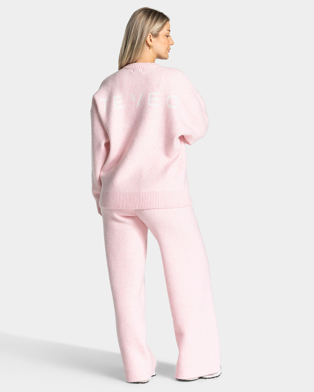 Knit Straight Leg Pants ‘Light Pink’
