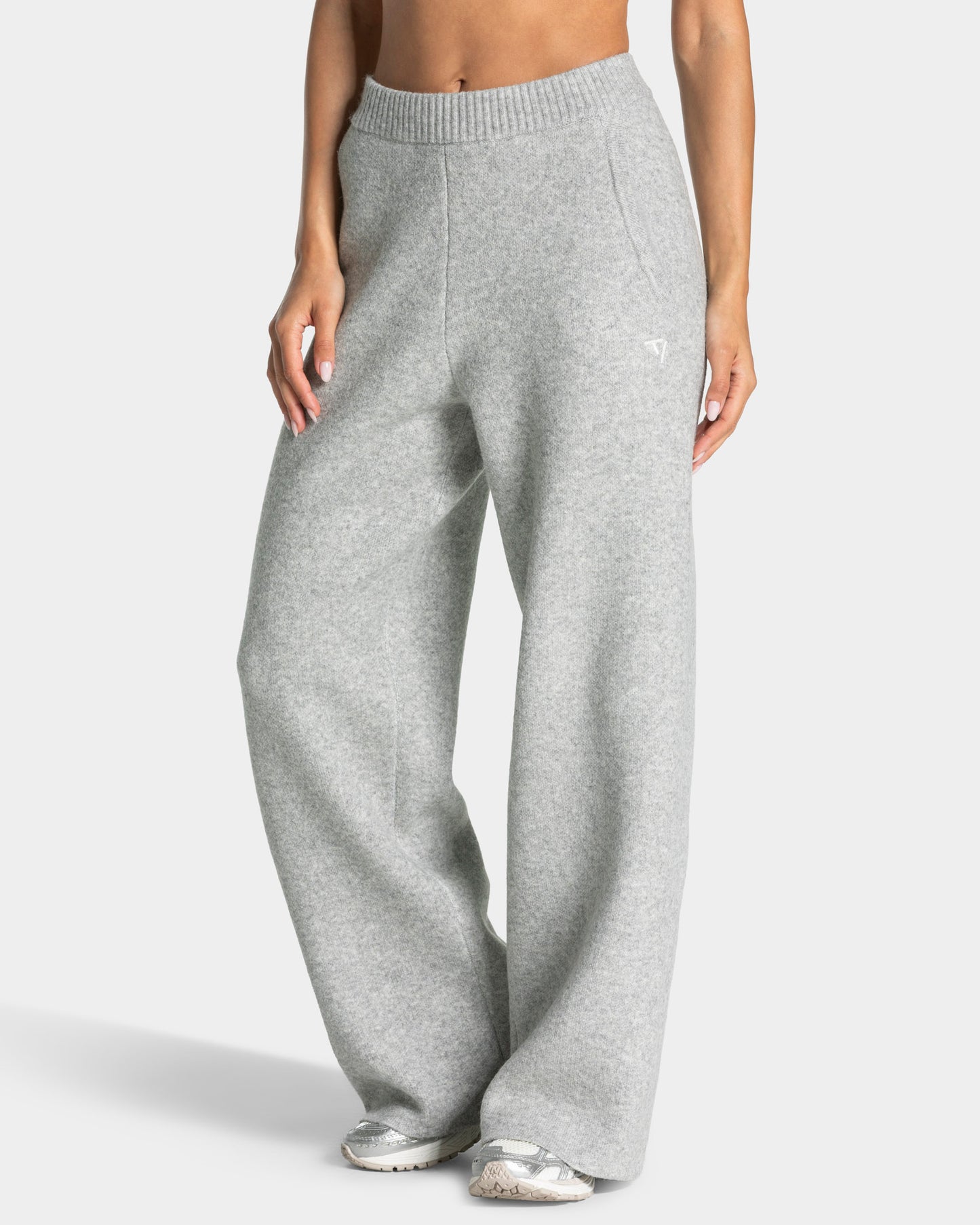 Knit Straight Leg Pants ‘Grey Marl’