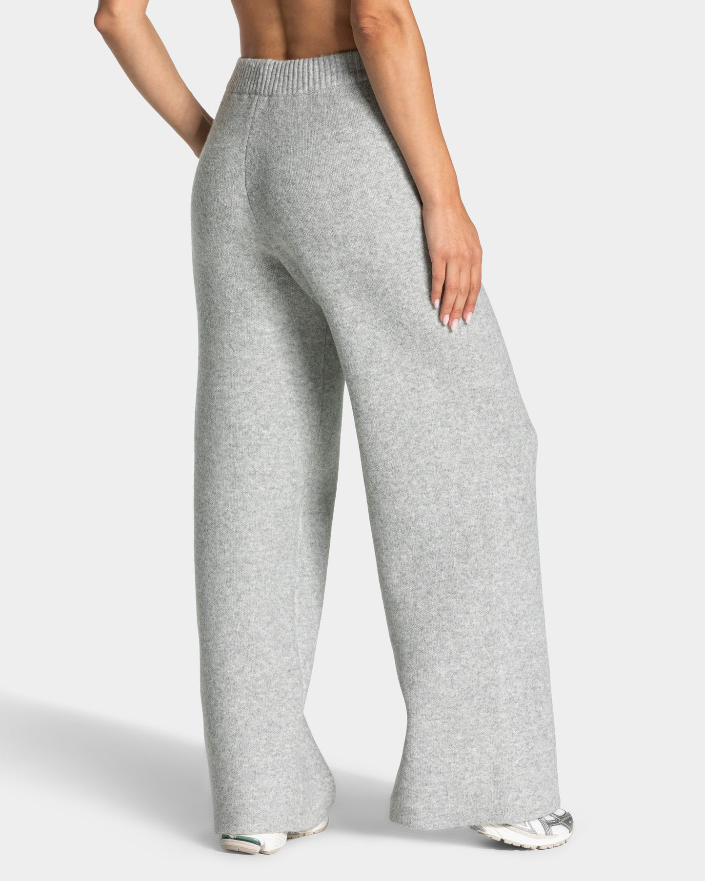Knit Straight Leg Pants ‘Grey Marl’
