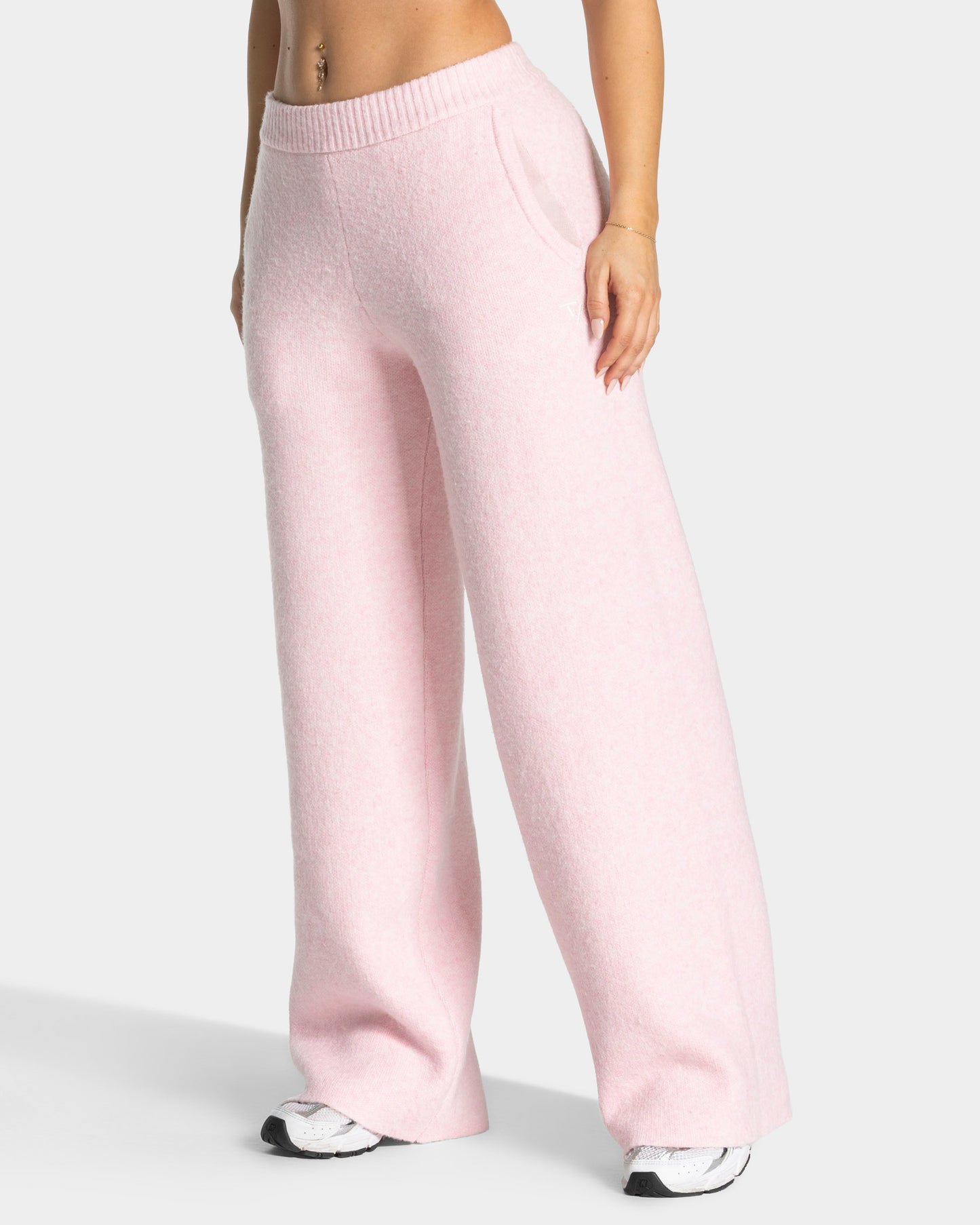 Knit Straight Leg Pants ‘Light Pink’