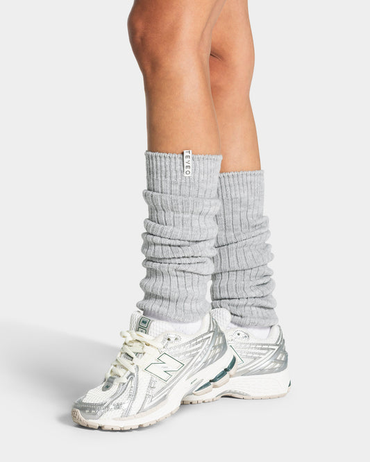 Knit Leg Warmers ‘Grey Marl’