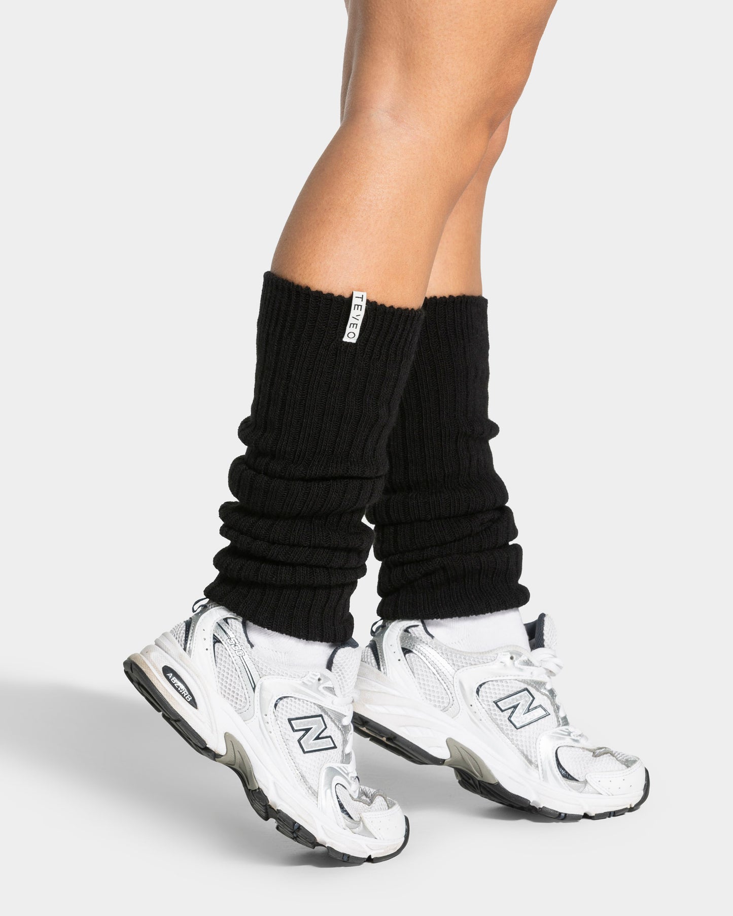 Bianco E Nero Harajuku Scaldamuscoli Donna Invernali - 2 Paia Lunghe E Bianco E Nero Harajuku Scaldamuscoli Donna Invernali - 2 Paia Lunghe E