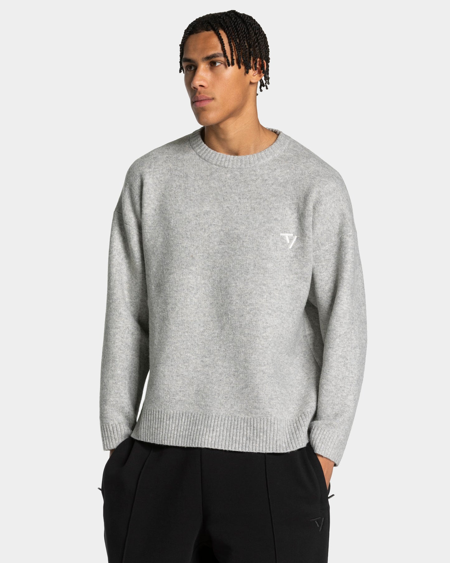 Felpa Knit “Grigio Mélange"