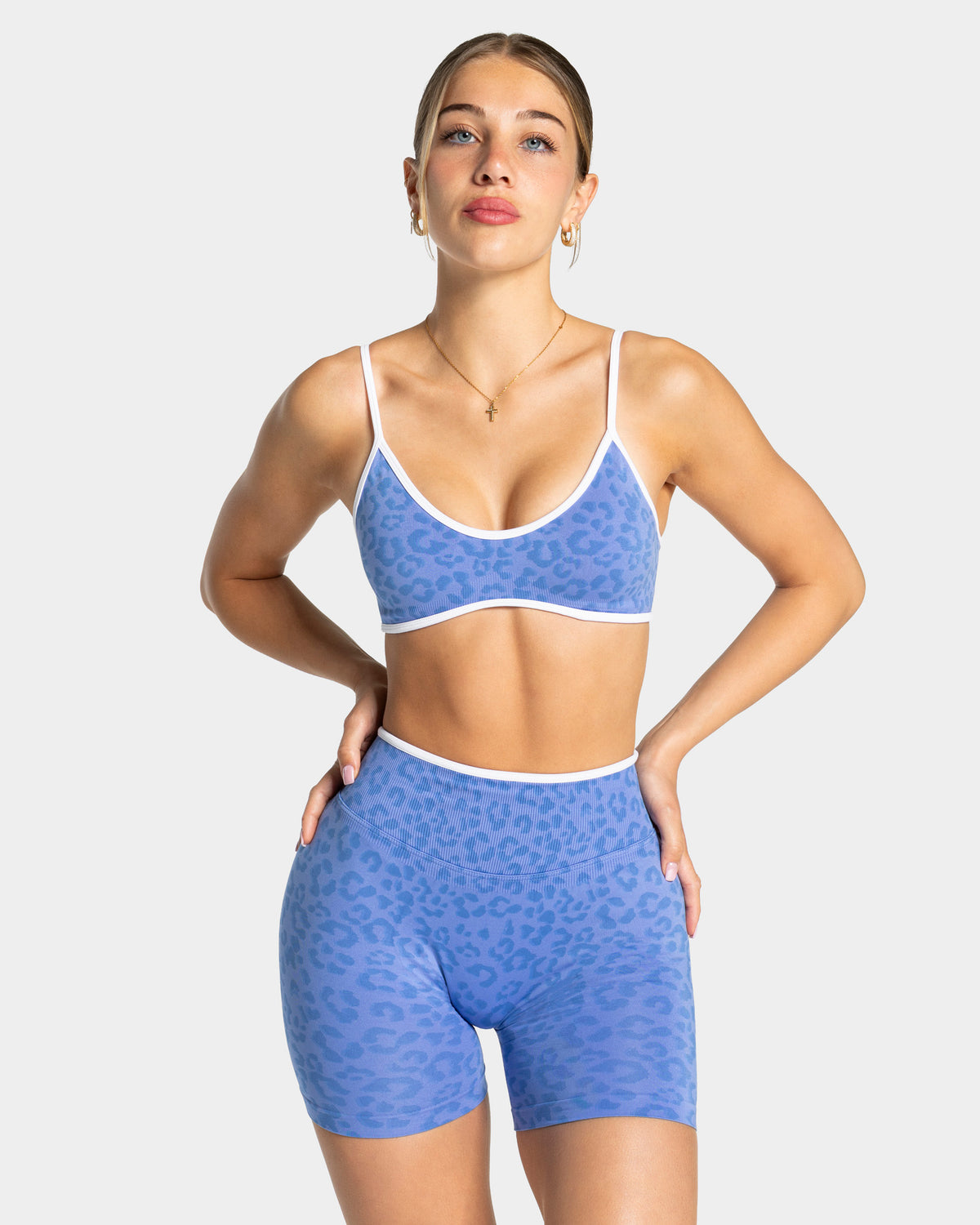 Contrastline Bra ‘Azure Leopard Print’