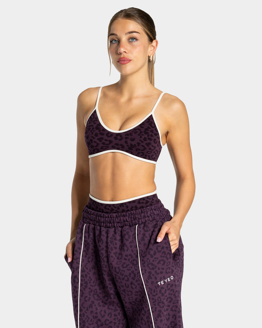 Reggiseno Contrastline “Stampa leopardata Blackberry"