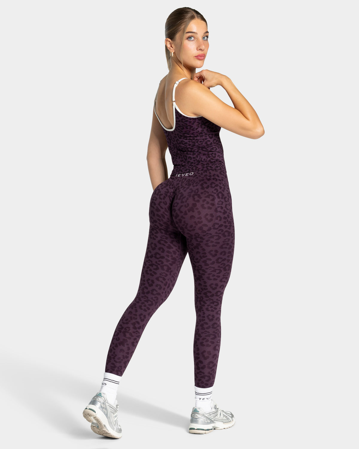 Contrastline Cami Top ‘Blackberry Leopard Print’