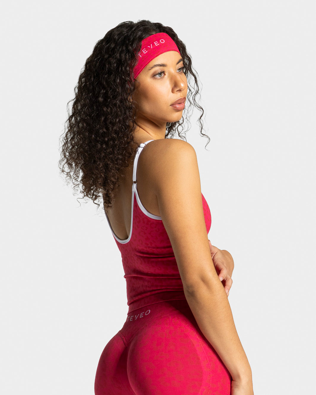 Top Cami Contrastline “Stampa leopardata Berry"