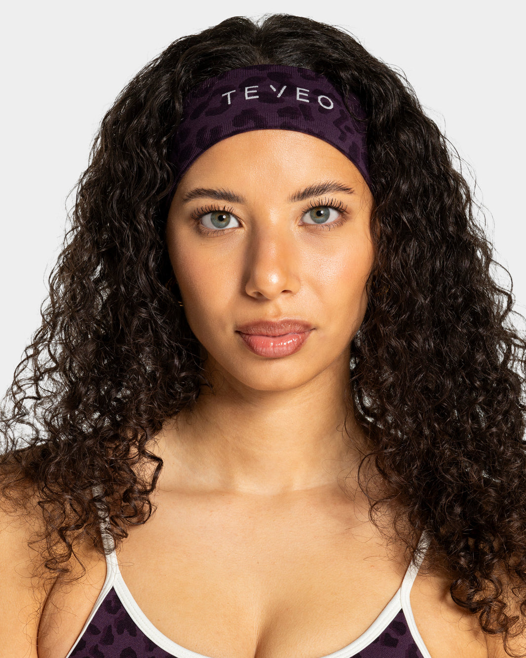 Contrastline Headband ‘Blackberry Leopard Print’