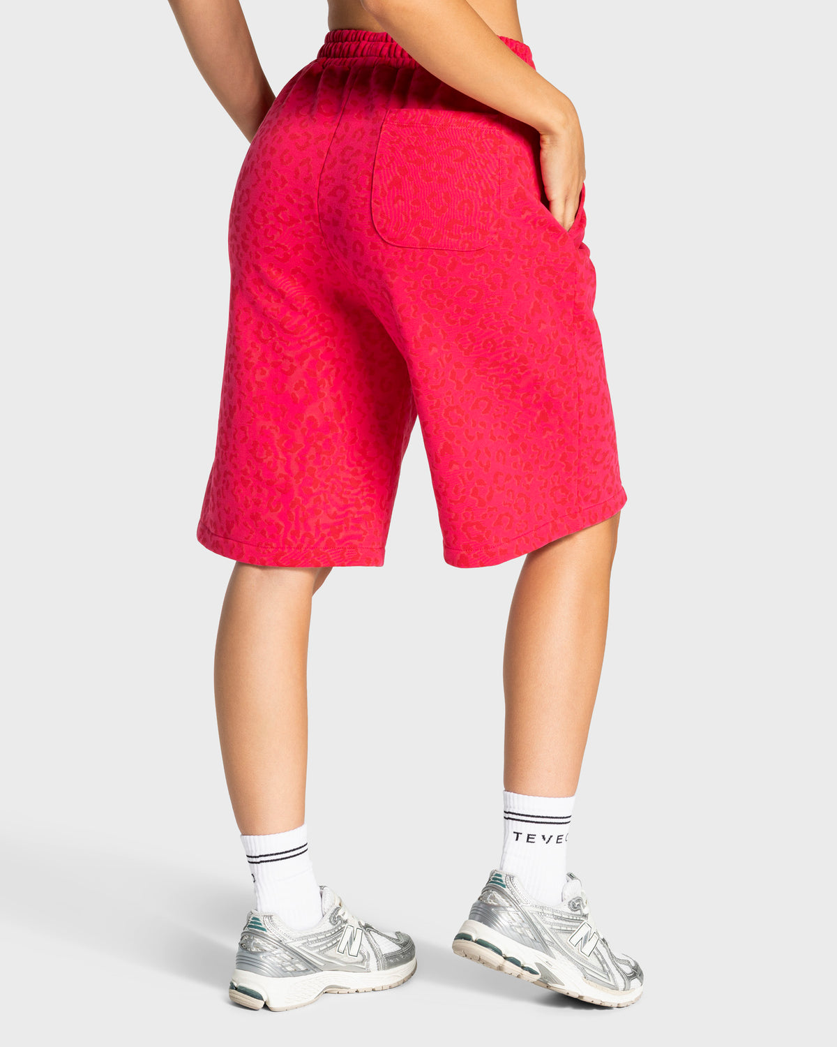 Contrastline Oversized Jorts ‘Berry Leopard Print’