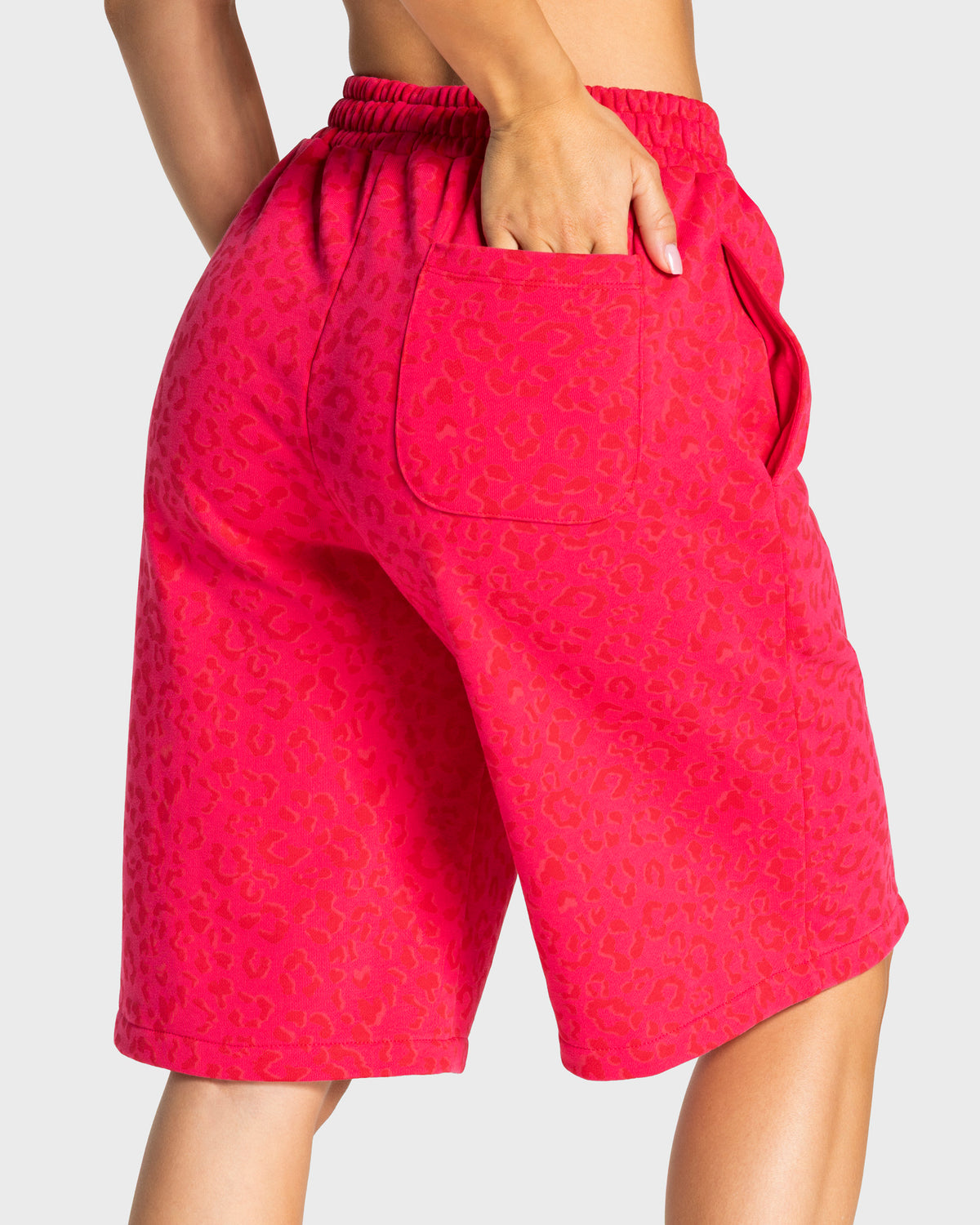 Contrastline Oversized Jorts ‘Berry Leopard Print’