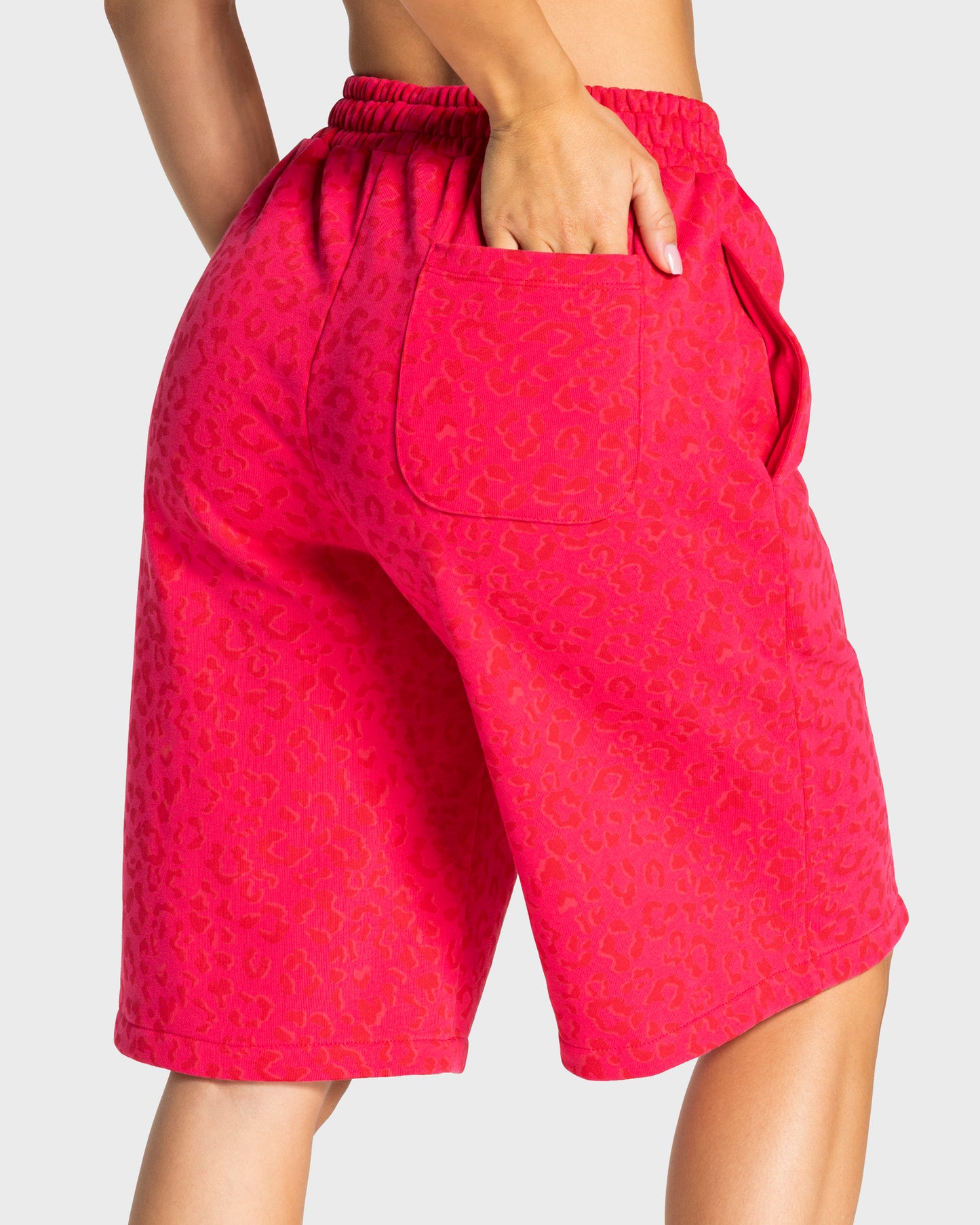 Contrastline Oversized Jorts ‘Berry Leopard Print’
