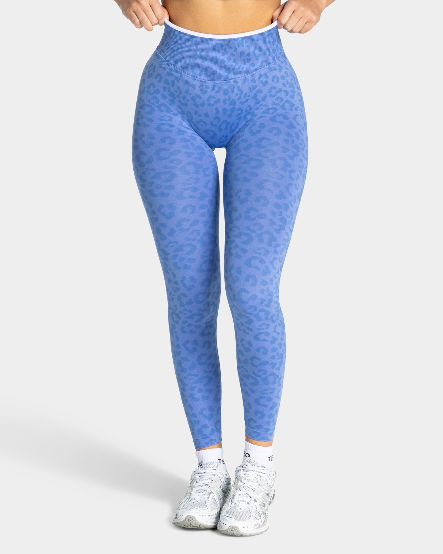 Leggings Contrastline “Stampa leopardata Azure"