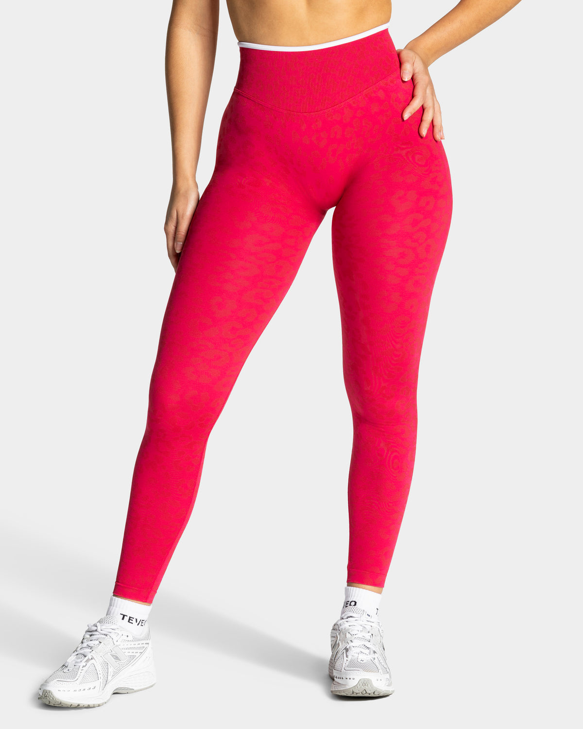 Contrastline Leggings ‘Berry Leopard Print’