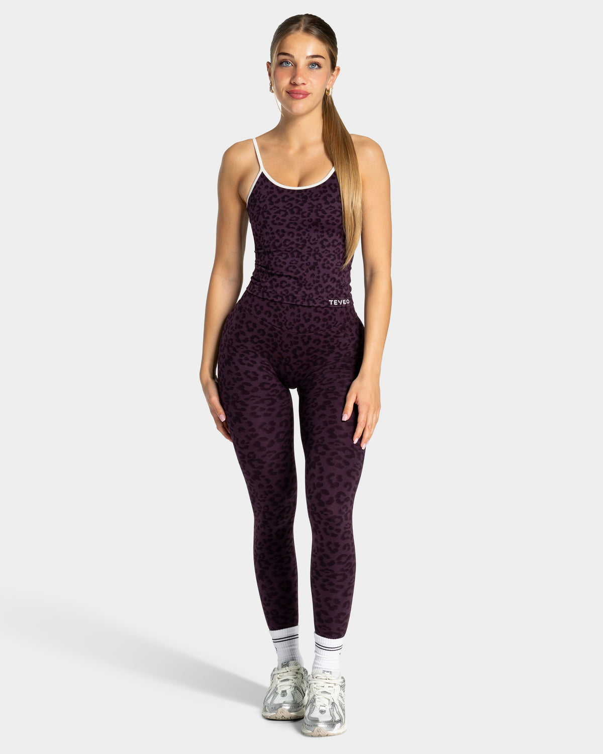 Contrastline Leggings ‘Blackberry Leopard Print’
