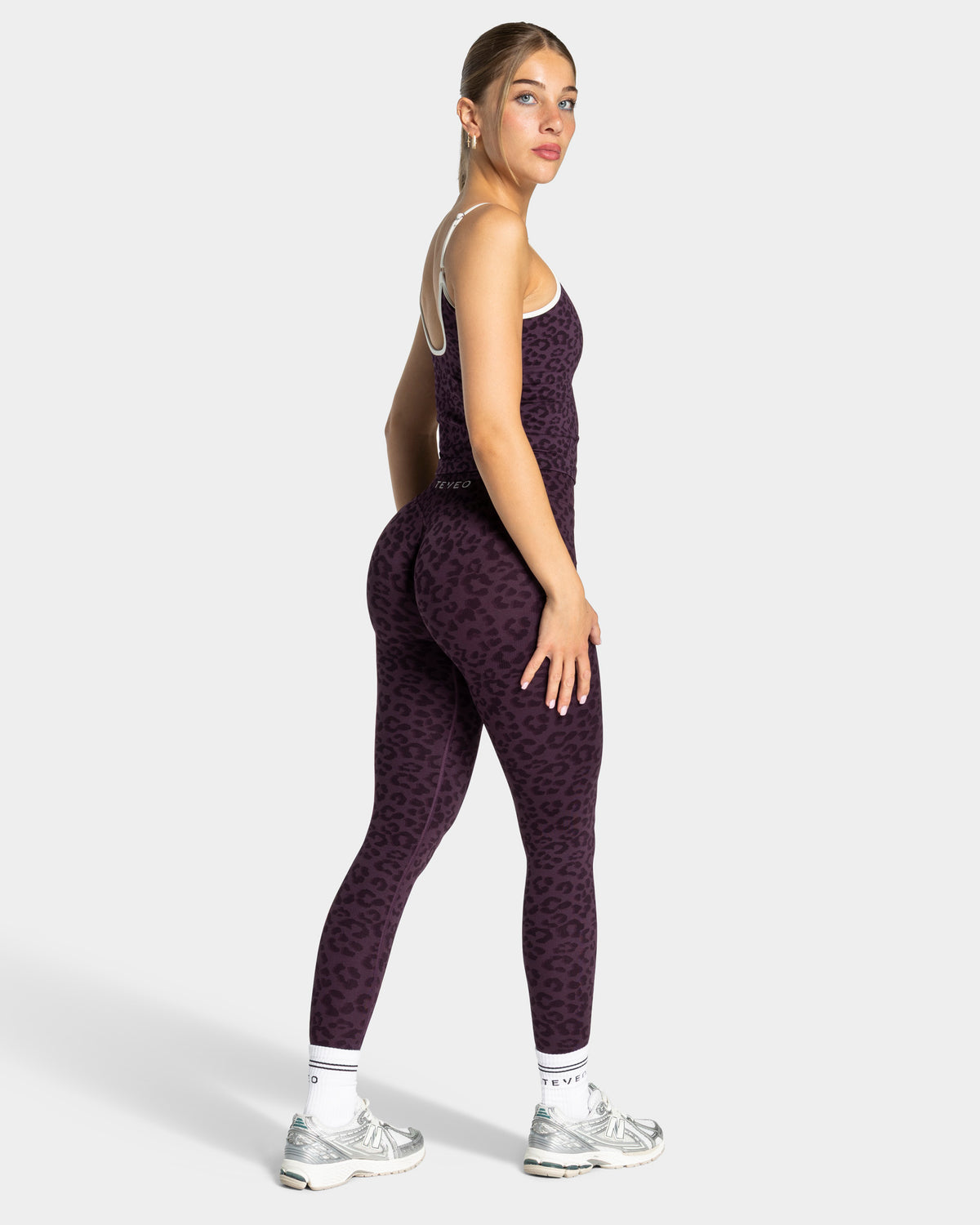 Contrastline Leggings ‘Blackberry Leopard Print’